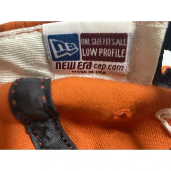 Strata Golf Hat Ben Hogan New Era Leather Adjustable Strap Embroidered In Orange - Picture 7 of 8